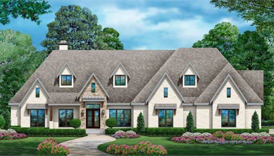 image of large ranch house plan 4721